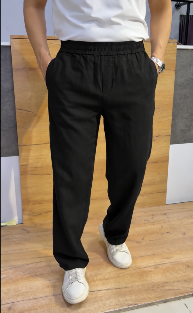 Cotton Trouser Pant - Black