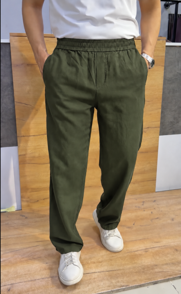 Cotton Trouser Pant - Olive